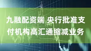 九融配资端 央行批准支付机构高汇通缩减业务