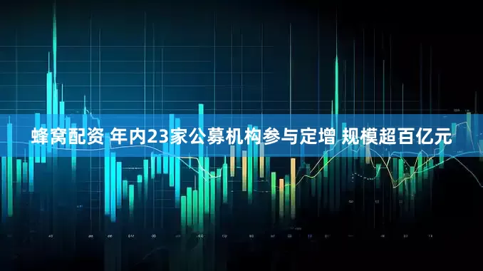 蜂窝配资 年内23家公募机构参与定增 规模超百亿元